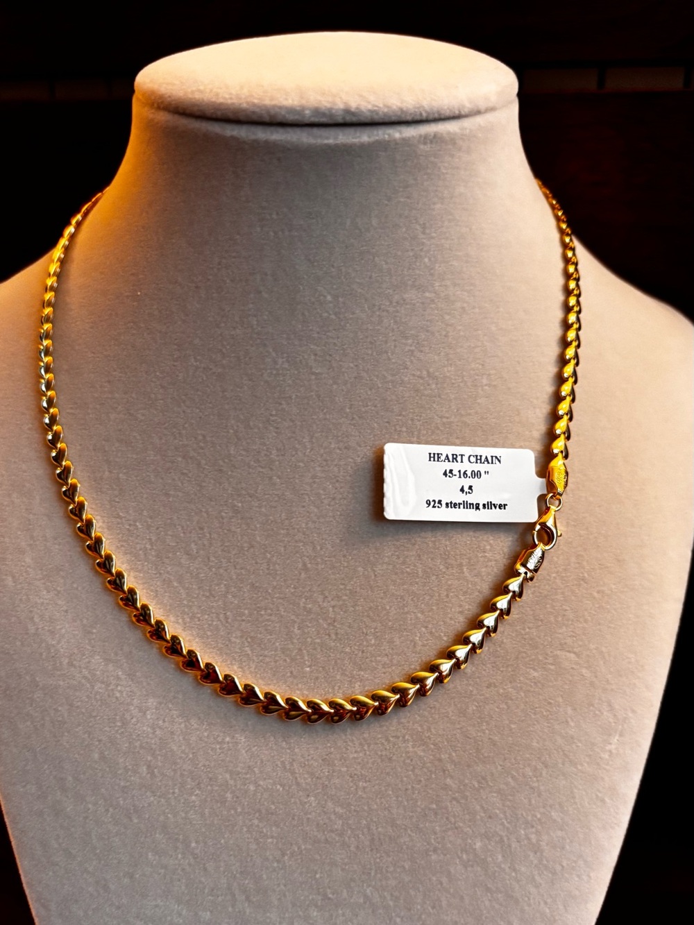 Gold Heart Link Necklace